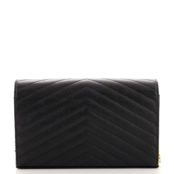 Saint Laurent Classic Monogram Wallet on Chain Matelasse Chevron Leather Medium - Picture 4 of 7